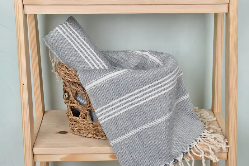 Quick-dry towel, Personalized Turkish Towel, Grandma Gift, Embroidered Beach Towel, 68x40 Cotton Striped Towel, Personalized Bridesmaid Gift - 4