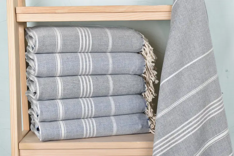 Quick-dry towel, Personalized Turkish Towel, Grandma Gift, Embroidered Beach Towel, 68x40 Cotton Striped Towel, Personalized Bridesmaid Gift - 2