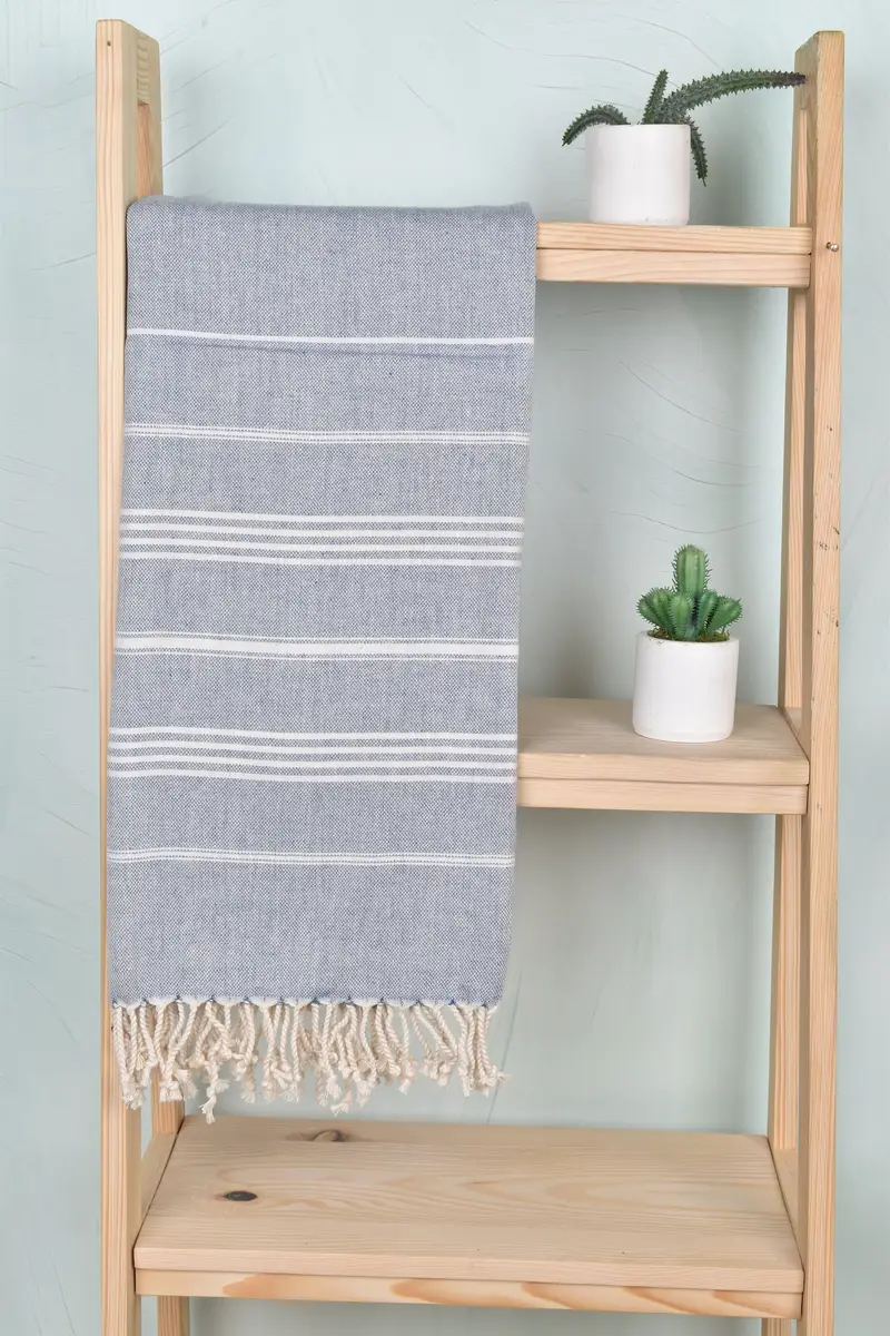 Quick-dry towel, Personalized Turkish Towel, Grandma Gift, Embroidered Beach Towel, 68x40 Cotton Striped Towel, Personalized Bridesmaid Gift - 8