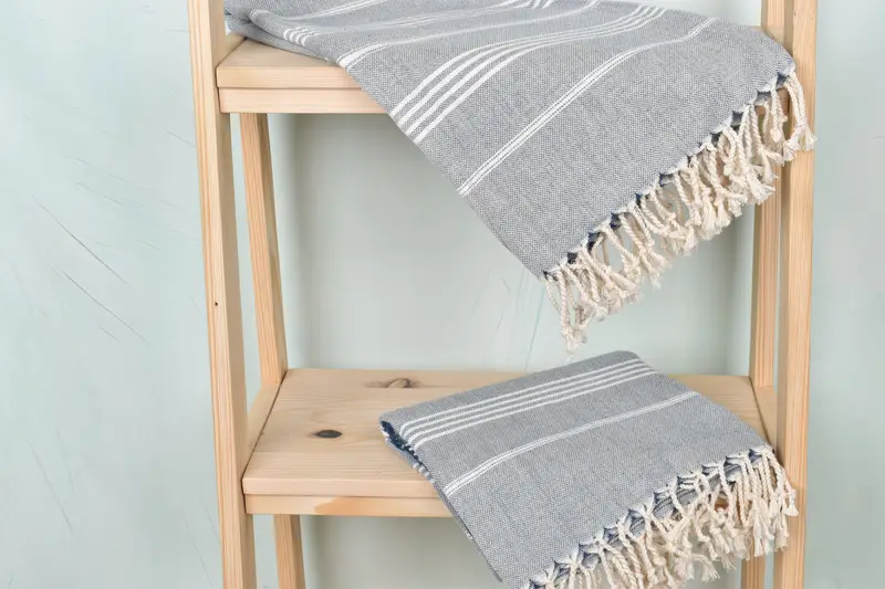 Quick-dry towel, Personalized Turkish Towel, Grandma Gift, Embroidered Beach Towel, 68x40 Cotton Striped Towel, Personalized Bridesmaid Gift - 5
