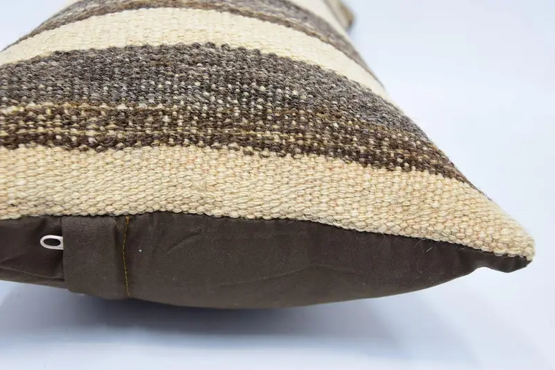 12x24 Beige Pillow Sham, Cushion Cover, Boho Pillow Sham Cover, Armchair Pillow Sham, Gift Pillow, Retro Throw Cushion, Throw Kilim Pillow - 5