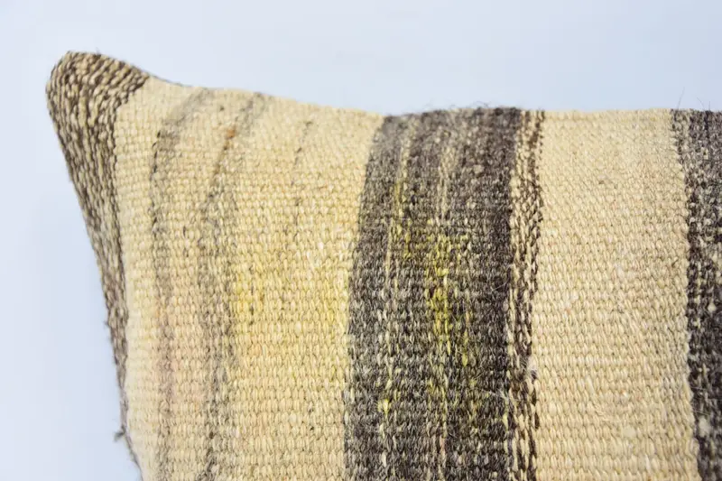 12x24 Beige Pillow Sham, Cushion Cover, Boho Pillow Sham Cover, Armchair Pillow Sham, Gift Pillow, Retro Throw Cushion, Throw Kilim Pillow - 2