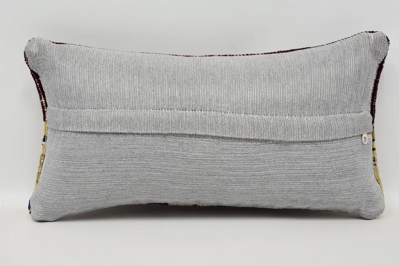 Vintage Pillow, Kilim Pillow Cover, Floor Pillow Sham, Gift Pillow, Cushion Case, 8x16 Beige Cushion Cover, Morroccon Kilim Cushion Pillow Sham - 6