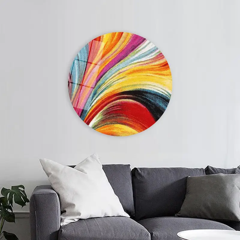 Lebhafte abstrakte Regenbogen-Leinwand: Werten Sie Ihren Raum mit Kunst auf