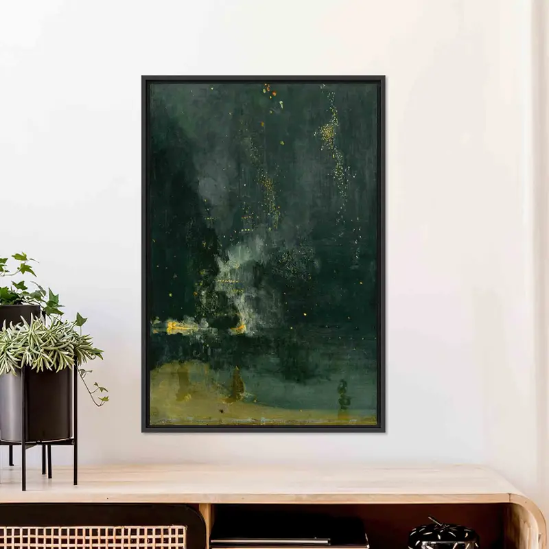 モダン エレガンス: ジェームズ マクニール ウィスラー ダーク ジクレー キャンバス プリント