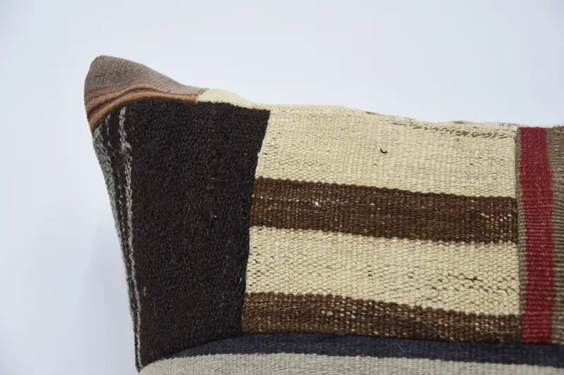 Antique Pillows, 32x32 Brown Pillow Sham, Vintage Pillow Cover, Kilim Pillow, Tribal Cushion, Vintage Kilim Pillow, Pillow Sham - 2