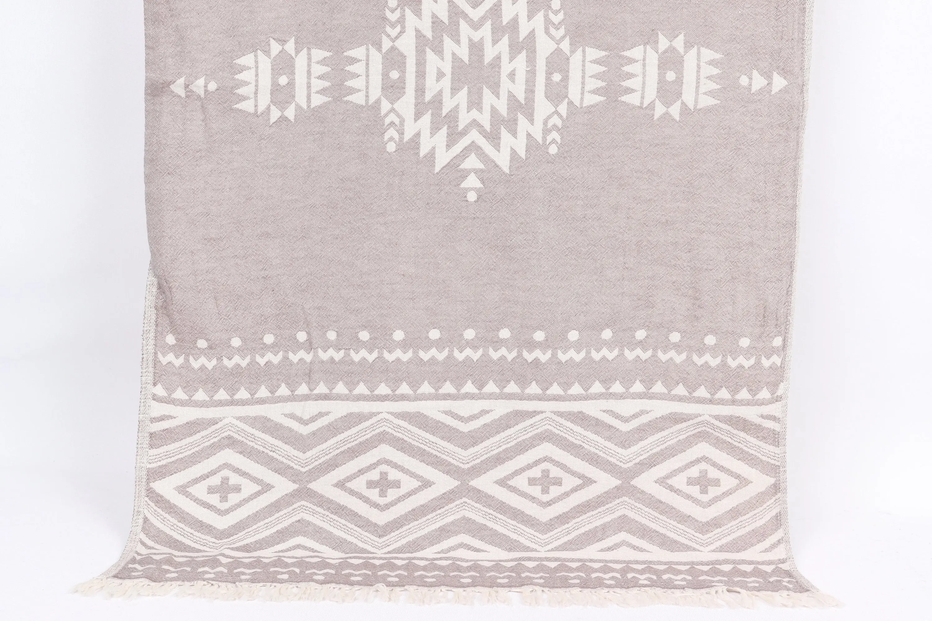 Brown Cotton Dish Towel Coastal Tropical, 24x40 Inches - 1