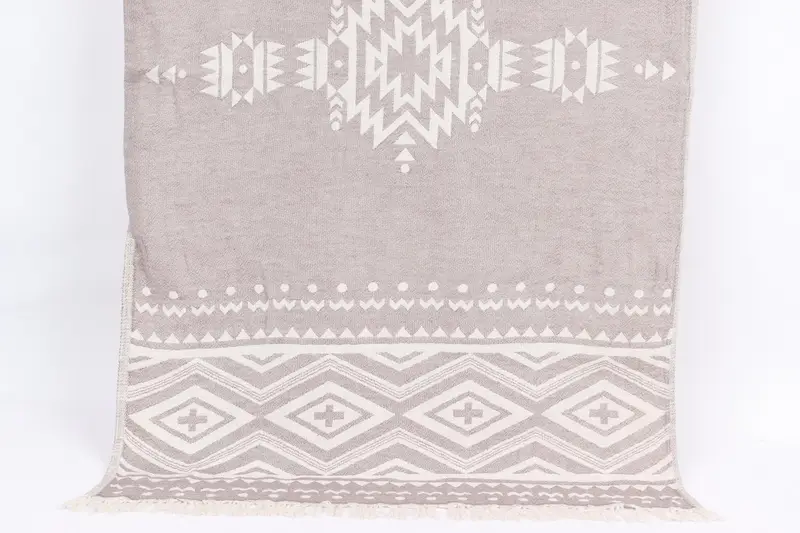 Brown Cotton Dish Towel Coastal Tropical, 24x40 Inches