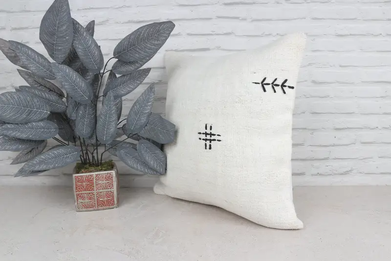 Cushion, 20x20 White Pillow Cover, Kilim Pillow Cover, Pillow for Sofa, Custom Pillow Sham, Turkish Corner Pillow Cover, Kilim Pillow - 5