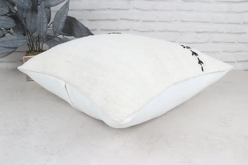 Cushion, 20x20 White Pillow Cover, Kilim Pillow Cover, Pillow for Sofa, Custom Pillow Sham, Turkish Corner Pillow Cover, Kilim Pillow - 7