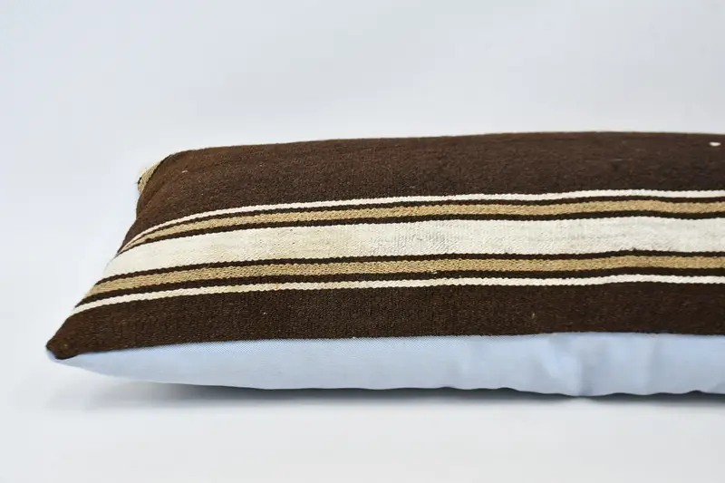 Home Decor Pillow, Square Throw Pillow Sham, 16x48 Brown Cushion Case, Throw Kilim Pillow, Kilim Pillow, Decorative Pillow Case, Cushion - 6