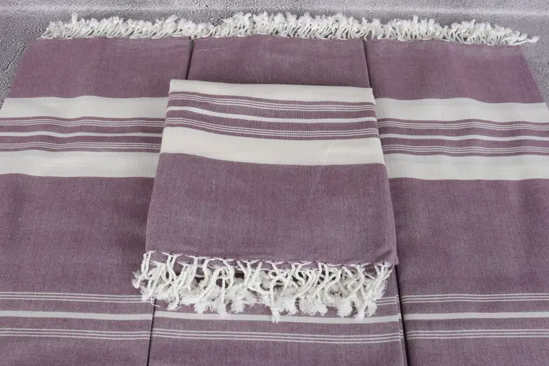 Beach Towel Bulk, Guest Towel, Beach towel, Turkish bath towel, Bridal Gifts, Quick-drying peshtemal towel for poolside, 60x38 Cotton Striped Towel - 4