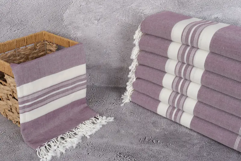 Beach Towel Bulk, Guest Towel, Beach towel, Turkish bath towel, Bridal Gifts, Quick-drying peshtemal towel for poolside, 60x38 Cotton Striped Towel - 3