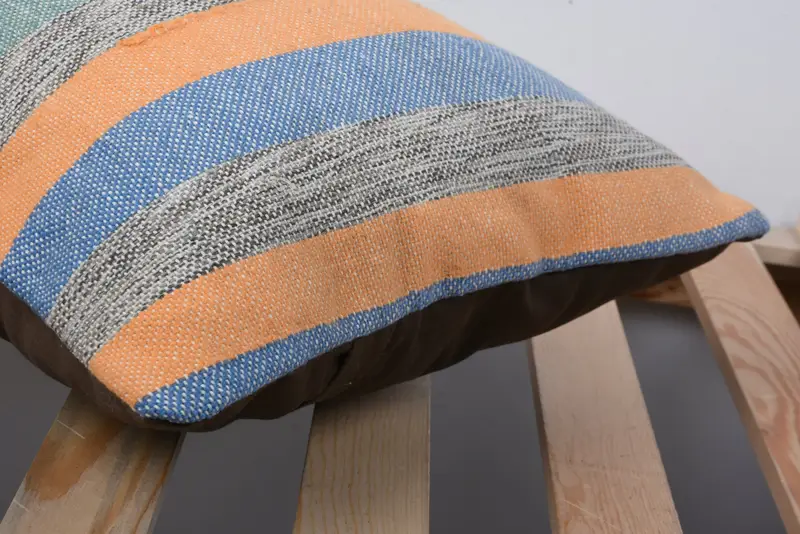 Ottoman Cushion, Antique Pillows, Handmade Kilim Cushion, Vintage Pillow, 12x20 Green Pillow Cover, Boho Pillow Sham Cover, Pillow - 7