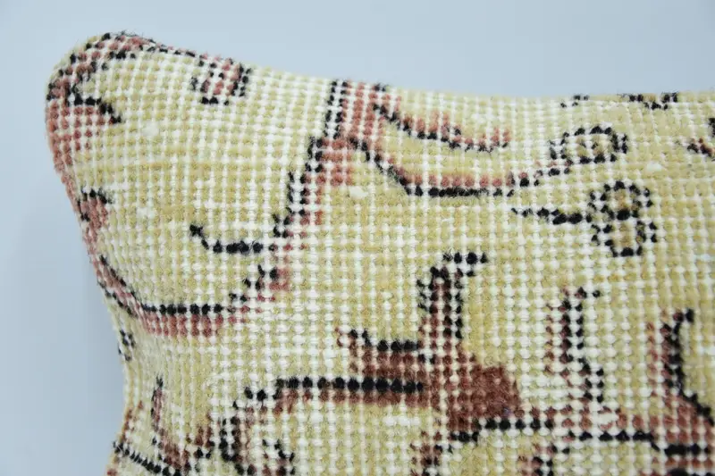 Pillow Cover, Antique Pillows, Retro Throw Cushion, Pillow for Sofa, Outdoor Patio Pillow Cover, Turkish Pillow, 8x16 Beige Cushion Case - 2