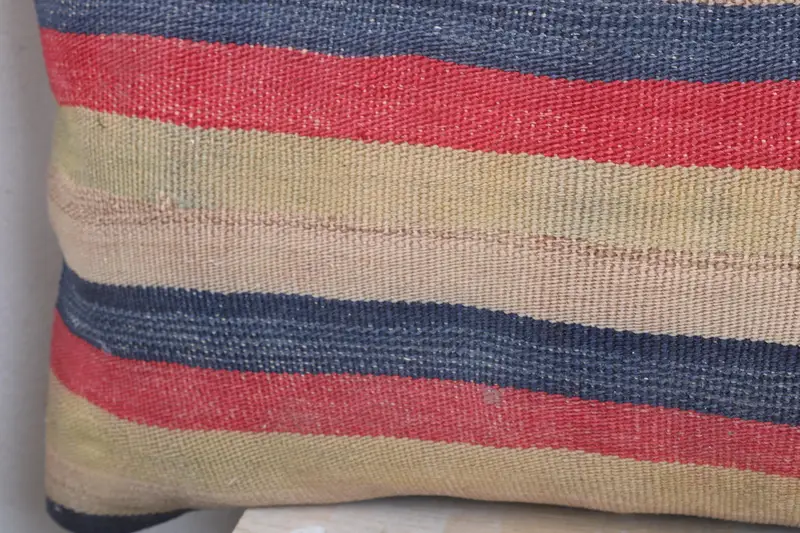 Authentic Pillow Case, Kilim Pillow, 16x43 Blue Cushion Case, Interior Designer Pillow, Nomadic Cushion, Cushion, Handmade Kilim Cushion - 3