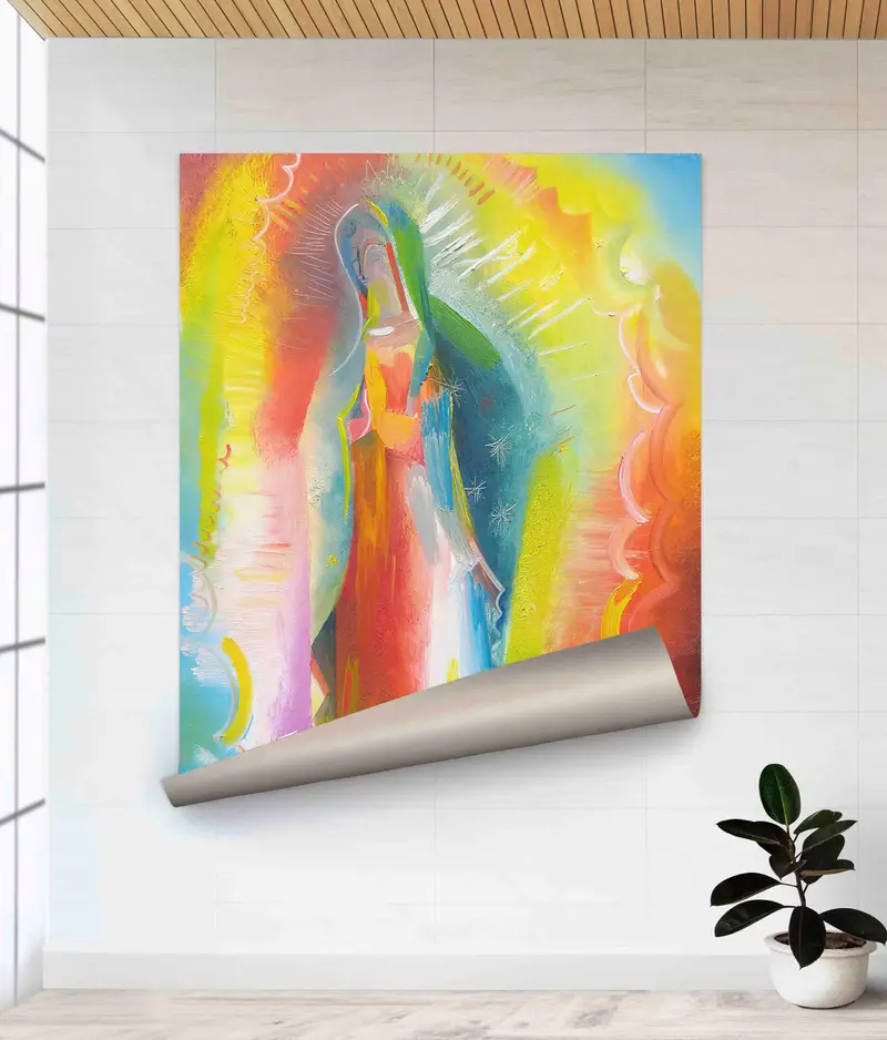 神聖なキャンバス: グアダルーペの聖母、汚れのないマリアのプリント