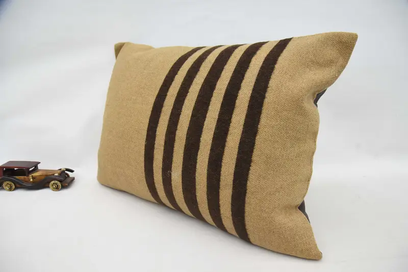 Pillow, Christmas Cushion, Turkish Pillow, Turkish Rugs Pillow, Vintage Kilim Pillow, Boho Pillow, Anatolian Cushion, 20x28 Beige Pillow Case - 5