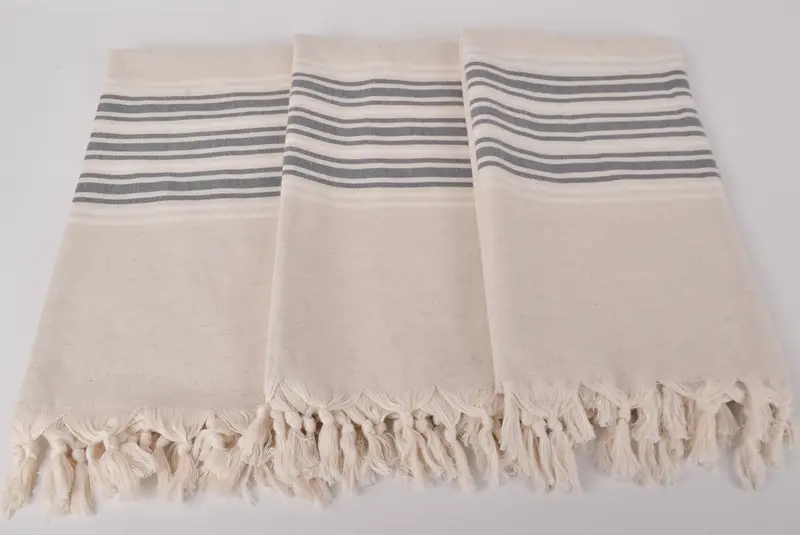 Quick-dry travel peshtemal towel, Personalized Turkish Towel, Pool Towels, Bachelor Gift, Best Friend Gift, Handmade Gift, 70x40 Linen Striped Towel - 7