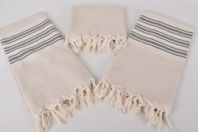 Quick-dry travel peshtemal towel, Personalized Turkish Towel, Pool Towels, Bachelor Gift, Best Friend Gift, Handmade Gift, 70x40 Linen Striped Towel - 6