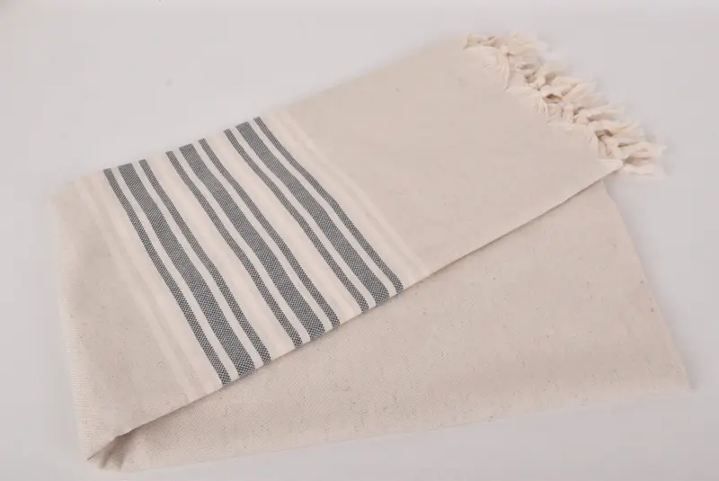 Quick-dry travel peshtemal towel, Personalized Turkish Towel, Pool Towels, Bachelor Gift, Best Friend Gift, Handmade Gift, 70x40 Linen Striped Towel - 4
