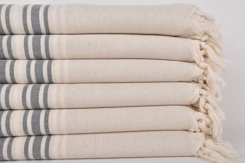 Quick-dry travel peshtemal towel, Personalized Turkish Towel, Pool Towels, Bachelor Gift, Best Friend Gift, Handmade Gift, 70x40 Linen Striped Towel - 2