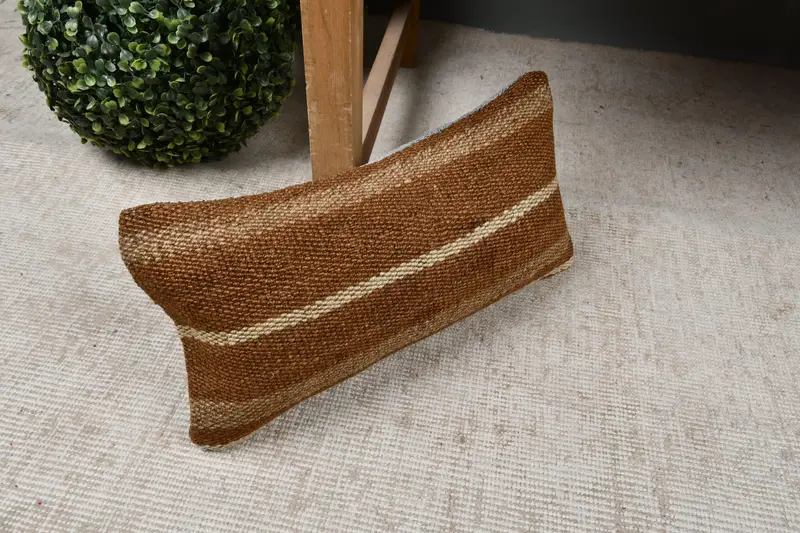Pillow for Couch, Boho Pillow, Vintage Pillow, 8x16 Brown Cushion Case, Cushion, Tapestry Pillow Cover, Authentic Cushion Case - 7