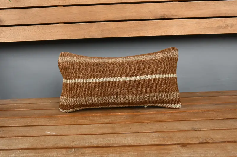 Pillow for Couch, Boho Pillow, Vintage Pillow, 8x16 Brown Cushion Case, Cushion, Tapestry Pillow Cover, Authentic Cushion Case - 6