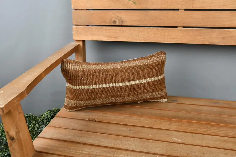 Pillow for Couch, Boho Pillow, Vintage Pillow, 8x16 Brown Cushion Case, Cushion, Tapestry Pillow Cover, Authentic Cushion Case - 1