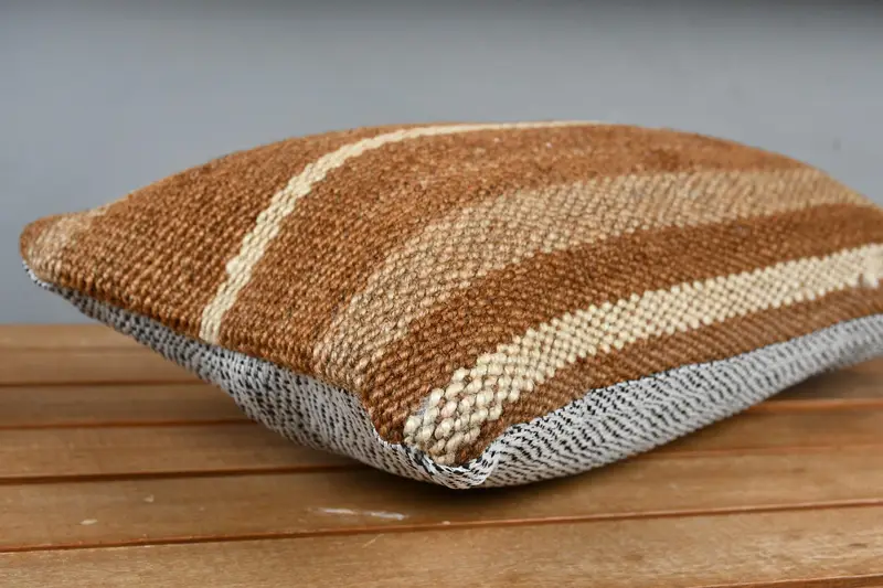 Pillow for Couch, Boho Pillow, Vintage Pillow, 8x16 Brown Cushion Case, Cushion, Tapestry Pillow Cover, Authentic Cushion Case - 3