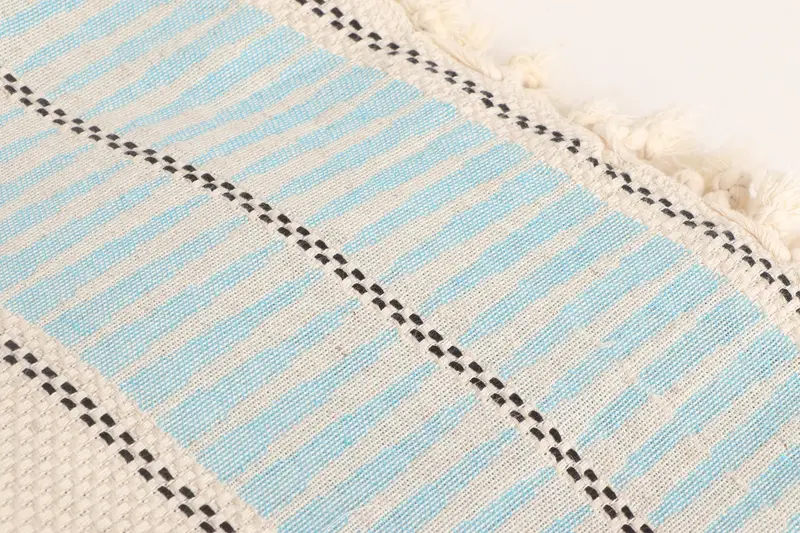 Personalized Gift For Him, Bachelorette Gifts, Bridal Shower Gift, 104x96 Cotton Striped Towel, Woven Blanket, Custom Wedding Gift From Bridesmaid - 7