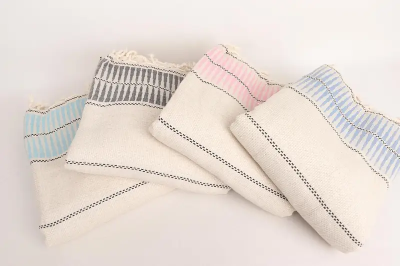 Personalized Gift For Him, Bachelorette Gifts, Bridal Shower Gift, 104x96 Cotton Striped Towel, Woven Blanket, Custom Wedding Gift From Bridesmaid - 3
