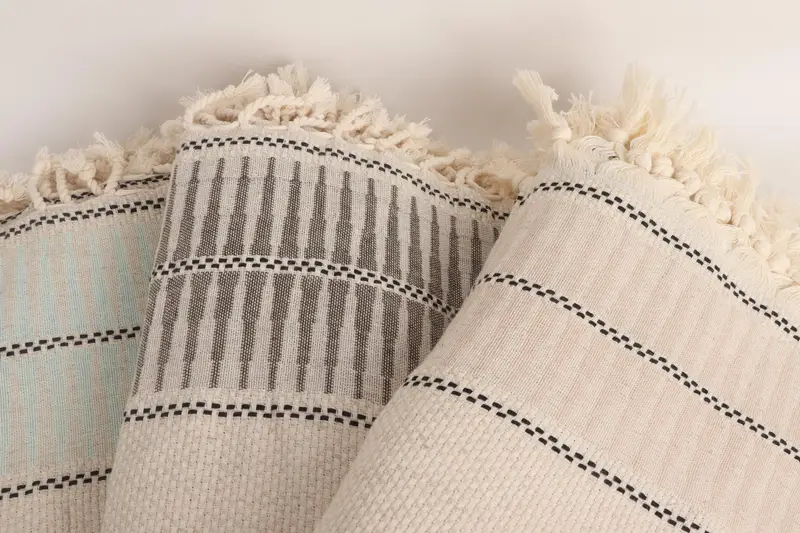 Personalized Gift For Him, Bachelorette Gifts, Bridal Shower Gift, 104x96 Cotton Striped Towel, Woven Blanket, Custom Wedding Gift From Bridesmaid - 6