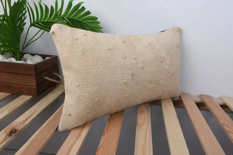 Pillow Cover, 12x20 Beige Cushion Case, Boho Pillow, Customized Pillow Case, Pillow for Sofa, Gift Pillow, Comfy Throw Pillow Cover - 5