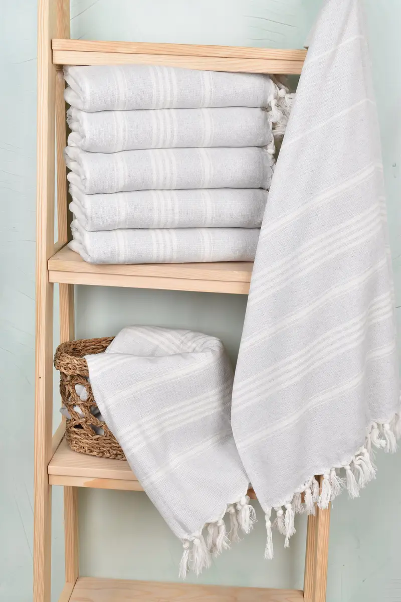 Anniversary Gift For Her, Peshtemal Towel, 70x40 Cotton Striped Towel, Monogram Towels, Custom Beach Towel, Bridesmaid Towel, Monogram Turkish Towel - 3