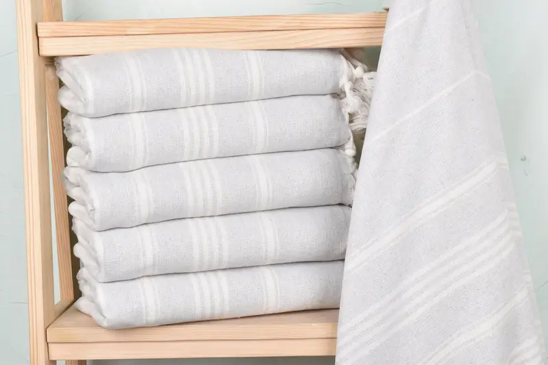Anniversary Gift For Her, Peshtemal Towel, 70x40 Cotton Striped Towel, Monogram Towels, Custom Beach Towel, Bridesmaid Towel, Monogram Turkish Towel - 2