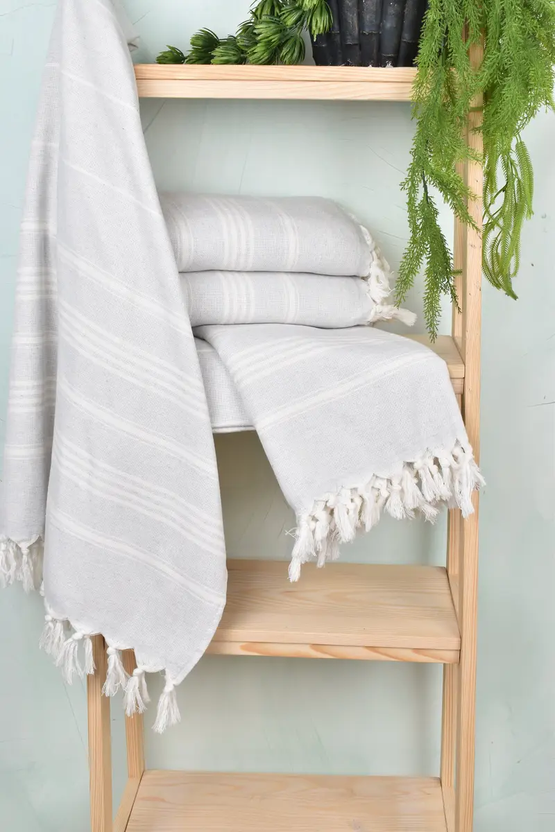 Anniversary Gift For Her, Peshtemal Towel, 70x40 Cotton Striped Towel, Monogram Towels, Custom Beach Towel, Bridesmaid Towel, Monogram Turkish Towel - 6