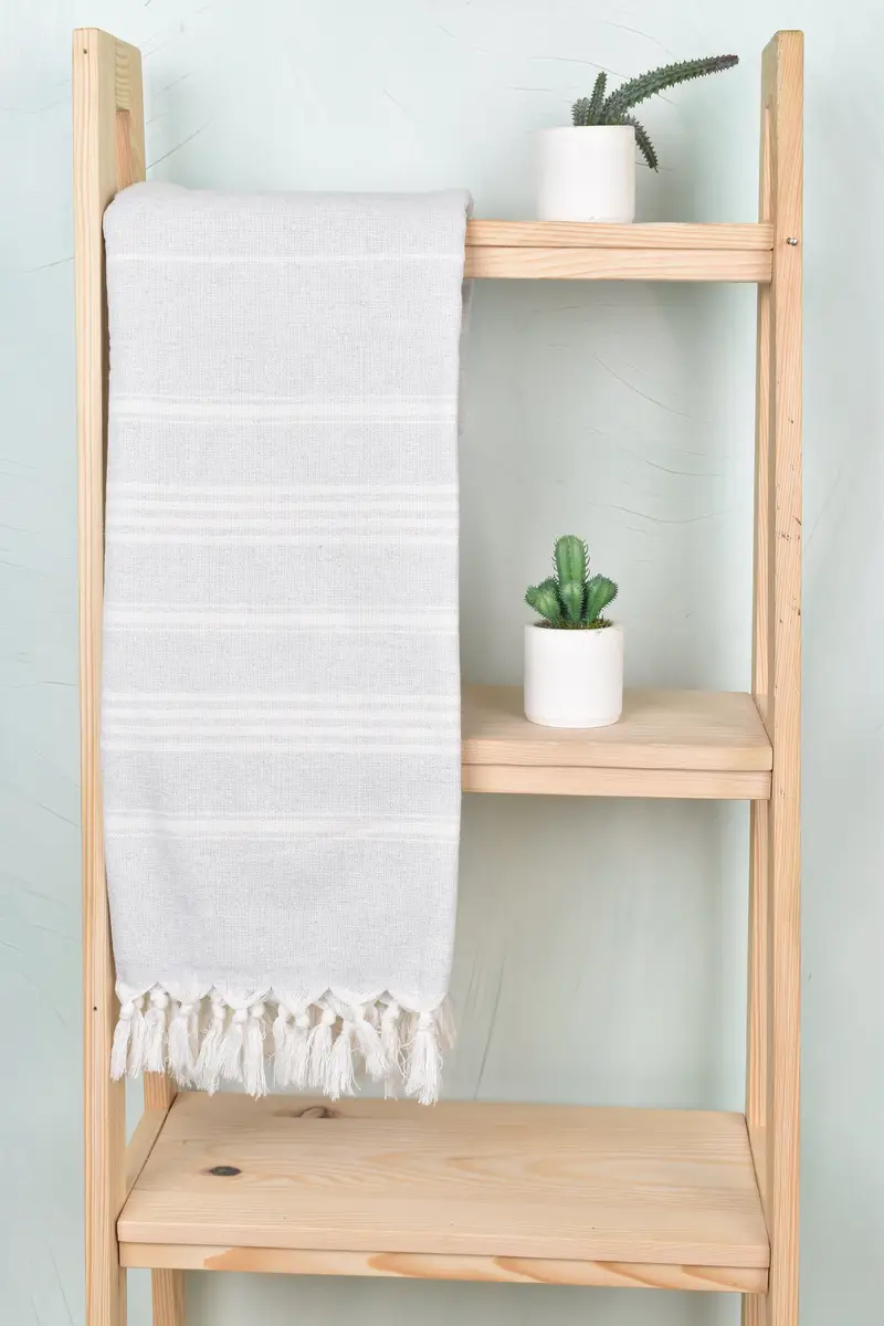 Anniversary Gift For Her, Peshtemal Towel, 70x40 Cotton Striped Towel, Monogram Towels, Custom Beach Towel, Bridesmaid Towel, Monogram Turkish Towel - 8