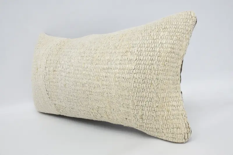 12x24 White Pillow, Boho Pillow Sham Cover, Pet Pillow Case, Turkish Pillow, Turkish Kilim Pillow, Cushion, Outdoor Patio Pillow Case - 4