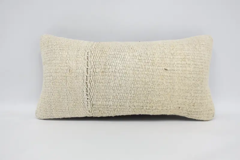12x24 White Pillow, Boho Pillow Sham Cover, Pet Pillow Case, Turkish Pillow, Turkish Kilim Pillow, Cushion, Outdoor Patio Pillow Case - 1