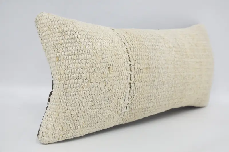 12x24 White Pillow, Boho Pillow Sham Cover, Pet Pillow Case, Turkish Pillow, Turkish Kilim Pillow, Cushion, Outdoor Patio Pillow Case - 3