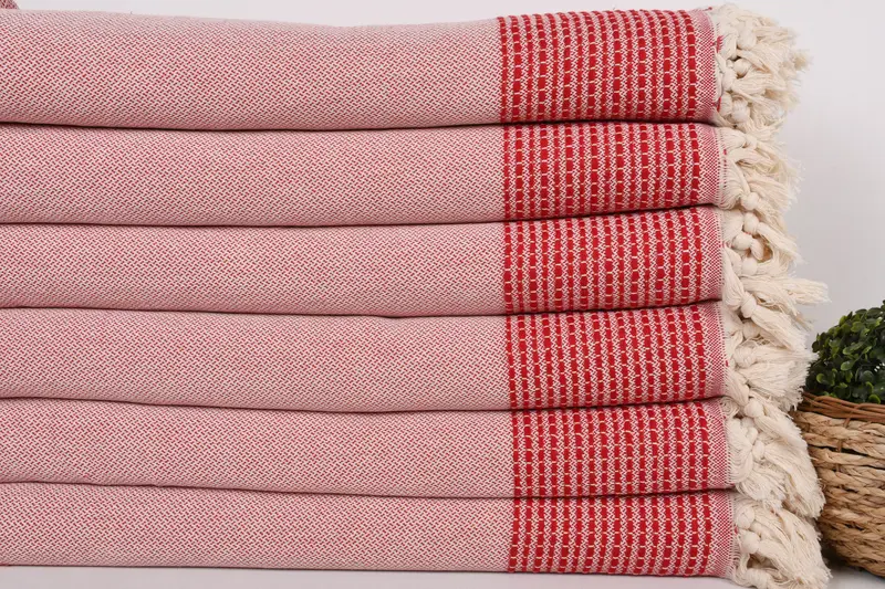 Throw Blanket, Decorative Blanket, Woven Blanket, 96x92 Cotton Striped Towel, Beach Theme Bachelorette Party, Bachelorette Party Favors Beach - 3