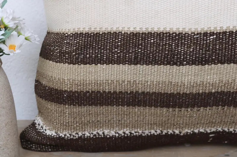 Luxury Pillow Sham, Kilim Cushion Sham, 18x18 Beige Pillow Case, Tribal Cushion, Pillow for Sofa, Home Decor Pillow, Cushion Cover - 3
