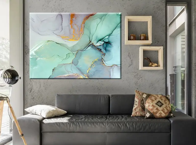 Marble Canvas, Abstract Wall Art Canvas, Canvas Print, Abstract Canvas Print, Marble Wall Decor, Canvas Painting, Modern Abstract Canvas, - 1