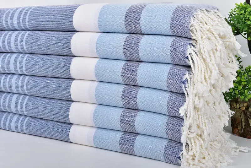 70x40 Cotton Striped Towel, Boyfriend Christmas Gift, Authentic Turkish hammam peshtemal, Organic Turkish towel, Wedding Gifts Towel, Bath towel - 3