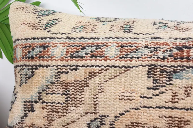Cushion, Pillow for Sofa, Boho Pillow Sham Cover, Turkish Corner Cushion Cover, 12x36 Green Pillow, Vintage Pillow, Decorative Bolster Cushion Cover - 2
