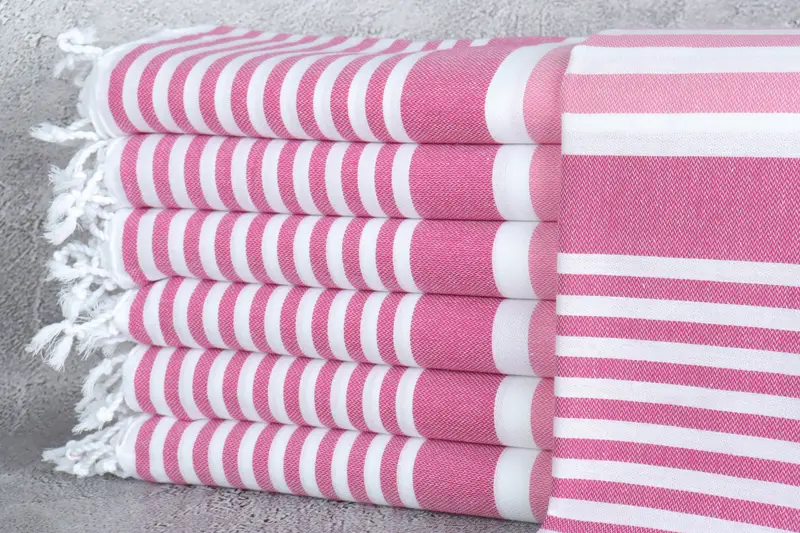 Fouta towel, Turkish Bath Towel USA, Monogrammed Beach Towel, Embroidery Towel, Gift For Bride, 68x36 Cotton Striped Towel, Best Friend Gift - 1