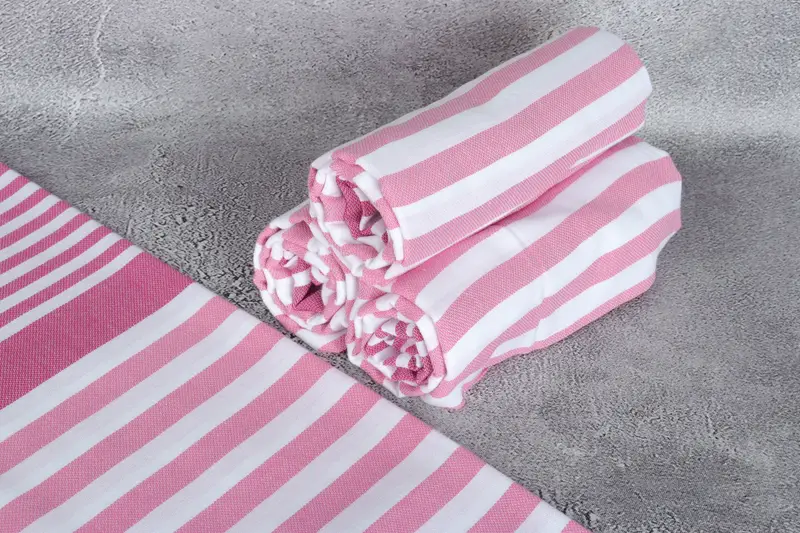 Fouta towel, Turkish Bath Towel USA, Monogrammed Beach Towel, Embroidery Towel, Gift For Bride, 68x36 Cotton Striped Towel, Best Friend Gift - 8