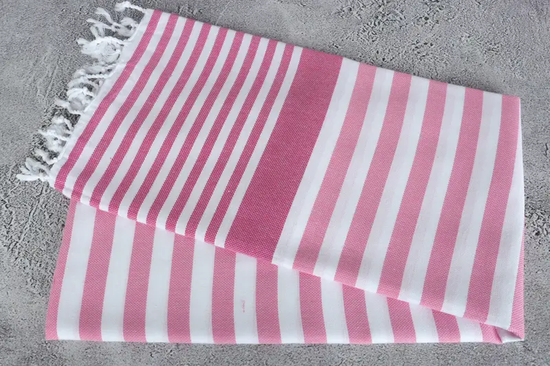 Fouta towel, Turkish Bath Towel USA, Monogrammed Beach Towel, Embroidery Towel, Gift For Bride, 68x36 Cotton Striped Towel, Best Friend Gift - 6
