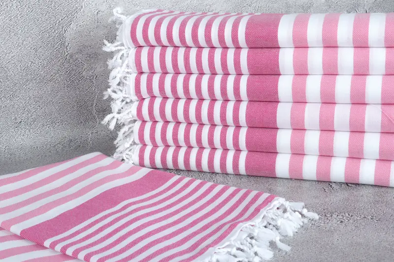 Fouta towel, Turkish Bath Towel USA, Monogrammed Beach Towel, Embroidery Towel, Gift For Bride, 68x36 Cotton Striped Towel, Best Friend Gift - 2